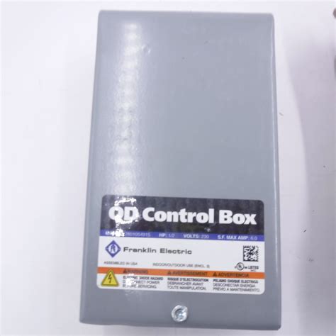 franklin electric control box 2801054915|Franklin Electric 230 V 1/2 hp Quick Disconnect Control Box.